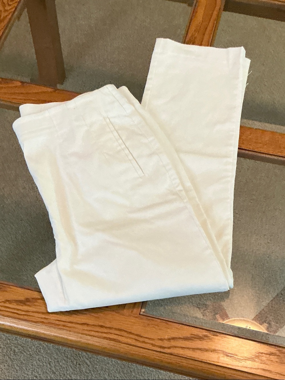 Rafaella White Straight Leg Women's Pants